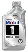 Mobil 1 Synthetic 5W-20 Motor Oil - 1 Quart, Pack of 6