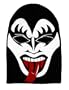 KISS Gene Simmons Costume Ski Mask