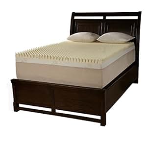 : Bed Mattress Memory Foam Topper 4 Inch King Deluxe Egg Crate Design 
