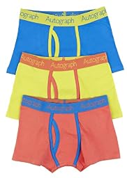 3 Pack Autograph Cotton Rich Contrast Trim Trunks