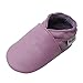 Mejale Baby Soft Soled Leather Moccasins Anti-Slip Infant Toddler Shoes First Walkers(Light Purple,12-18 Mos)