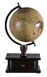 16" Sophisticated Table Top Globe with Wooden Storage Drawer