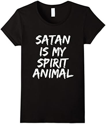 Women's Satan Is My Spirit Animal Tshirt Large Black