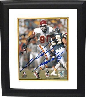 Neil Smith Autographed/Hand Signed Kansas City Chiefs 8x10 Photo Custom Framed- Smith Hologram