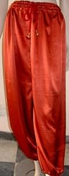 Copper Satin Harem Pants