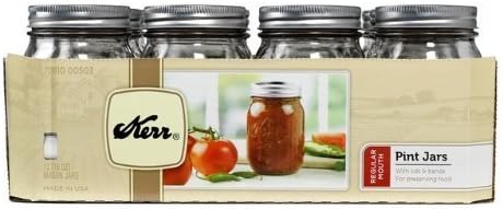 Kerr 00503 Pint Regular Mouth Canning Jars (case of 12) by Alltrista