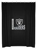 Best Quality Locker Room Shower Curtain - Oakland Raiders NFL /Color Black Size 72 X 72