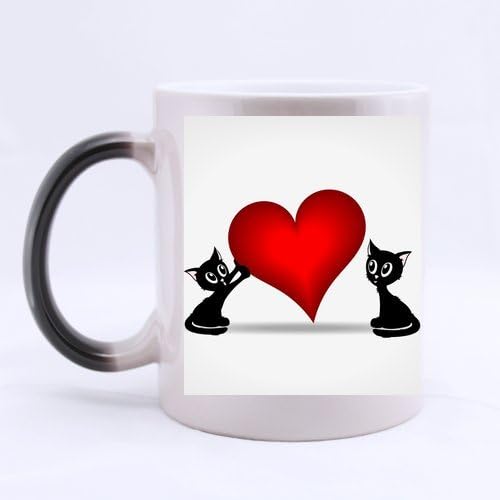 Magical Cat Love Heat Sensitive Color Changing Ceramic Morphing Mug