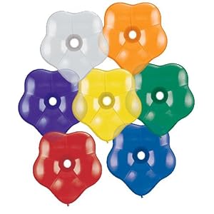 Qualatex Geo Blossom Latex Balloons - helium party balloons