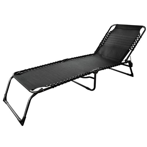 Chaise longue bain de soleil, transat de jardin pliante, chaise de camping, fauteuil relax inclinable, pliable et réglable. So-OGS10-Sch