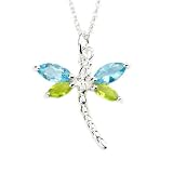 FOJO's Aqua & Peridot Dragonfly Pendant