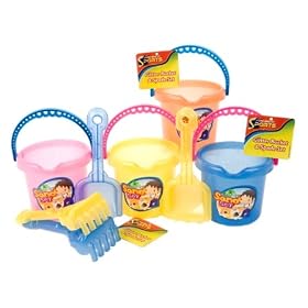 Glitter Bucket 15cm With Spade / Rake (001057) 2 per pack