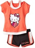 Hello Kitty Girl's 4-6X Logo Tee and Short Set