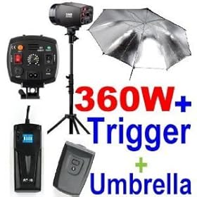 NEEWER® Photography Studio Kit - 2 x Strobe Lights, 2x Stands, 2x Umbrellas & Flash Trigger/Receiver