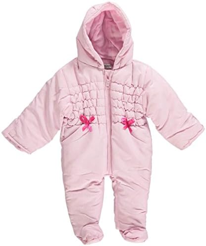 Coney Isle Baby Girls' "Double Bow" Pram Suit - pink, 6 - 9 months