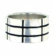 Sterling Silver Block Ring- Sizes 7-12