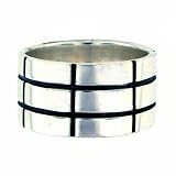 Sterling Silver Block Ring- Sizes 7-12