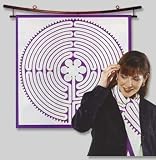 Veriditas - Labyrinth Silk (Purple/Grey), Silk Square