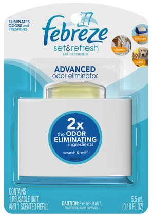 Febreze Set & Refresh + 1 Refill-Advanced Odor Eliminator (Quantity of 6)