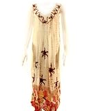 Ladies Long Light Brown Yellow Red Embroidered Tie Dye Dress Ladies Long Light Brown Yellow Red Embroidered Tie Dye Dress