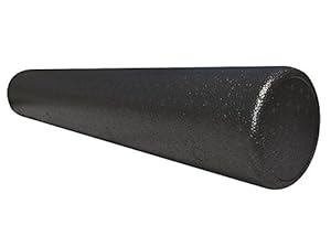 LuxFit Premium High Density Foam Roller 6 x 18 Round - Extra Firm With 1 Year Warranty