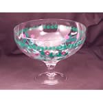 Portmeirion Botanic Garden Hand-Painted Glassware Footed Comport