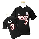 (アディダス)Adidas NBA ヒート #3 ドウェイン・ウェイド Youth GAME TIME Tシャツ (ブラック) - Youth-L