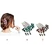 Voberry® New Lovely Fashion Purple Flower Jewelry Crystal Hair Clip Hairpin 1 Pcs (B)