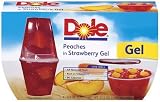 Dole Fruit Bowls Peaches in Strawberry Gel, 4.3 oz, 3 ct (Quantity of 4)