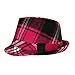 41lz%2BFBu UL. AA75  HOT PINK WILD PLAID WOOL FELT FEDORA HAT