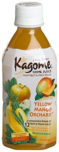 Kagome Live True, 100% Juice, Yellow Mango Orchard, 11.5-Ounce Units (Pack of 12) by Kagome