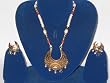 Traditional Jewelry Kundan Style Thewa Necklace Set and Earrings In Multi Beads-3pc Set(Brand New) Free Shipping