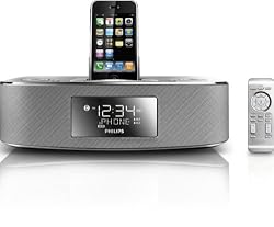Philips DC290/37 30-Pin iPod/iPhone Alarm Clock Speaker Dock (Brushed Aluminum)