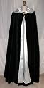 Black Velvet Cloak with Ivory Satin Lining ~ Fits Adults Sizes 8 to 14 ~ Elegant Holiday Outerwear