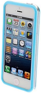 Special Design Extra-thin Transparent Bumper Frame with Button for iPhone 5/5S (Assorted Colors) - COLOR#Green