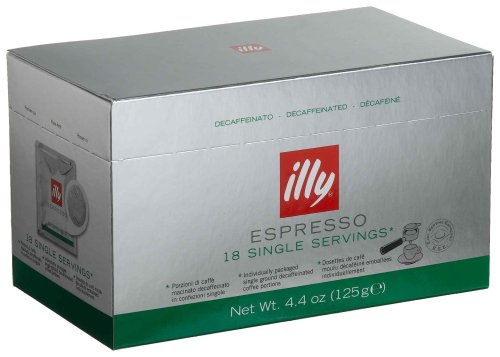 Illy Cafe Decaf Espresso Coffee Pods, 18 Count 4.4.-Ounce Boxes (Pack of 2)