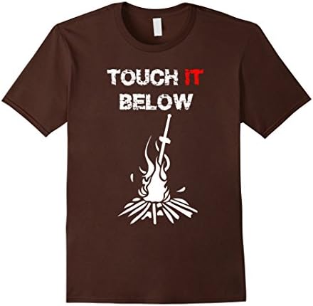 Men's Praise T shirt The Sun Dark knight souls Touch it below Large Brown