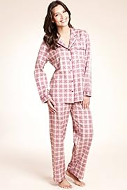 Pure Cotton Dobby Heart Print Revere Pyjamas