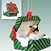 Bulldog Green Gift Box Dog Ornament