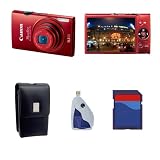 Canon PowerShot ELPH 110 HS 16.1 MP CMOS Digital Camera (Red) w/ 8GB SD Memory Card , High Speed Reader & Canon PSC-55 Carrying Case