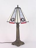 Georgia Bulldogs Stained Glass Lamp with Logo Panels