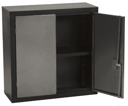 Edsal WCS123131 Textured Silver and Black Steel Wall Cabinet, 1 Adjustable Shelf, 30
