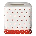 Dots Tissue Box Cover - Red/ White