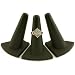 3 Black Rubber Ring Finger Jewelry Showcase Display Stands
