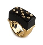 Miriam Salat Black Starstudded Ring