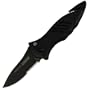 BLACKHAWK! CQD Mark 1 Type E Manual Folding Knife in Black - Serrated Edge