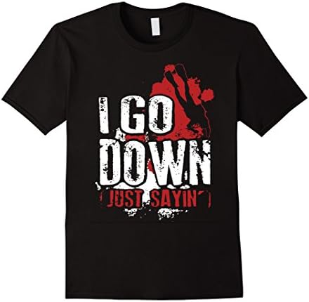 Men's Funny Scuba Diving Flag Shirt - I Go Down, Just Sayin Large Black