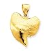 14k Yellow Gold Solid Polished 3-Dimensional Shark Tooth Pendant