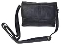 Martha Ladies Leather Cross Body Bag - Black