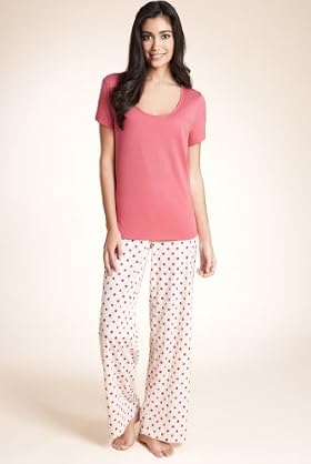 Pure Cotton Short Sleeve Spot Pyjamas